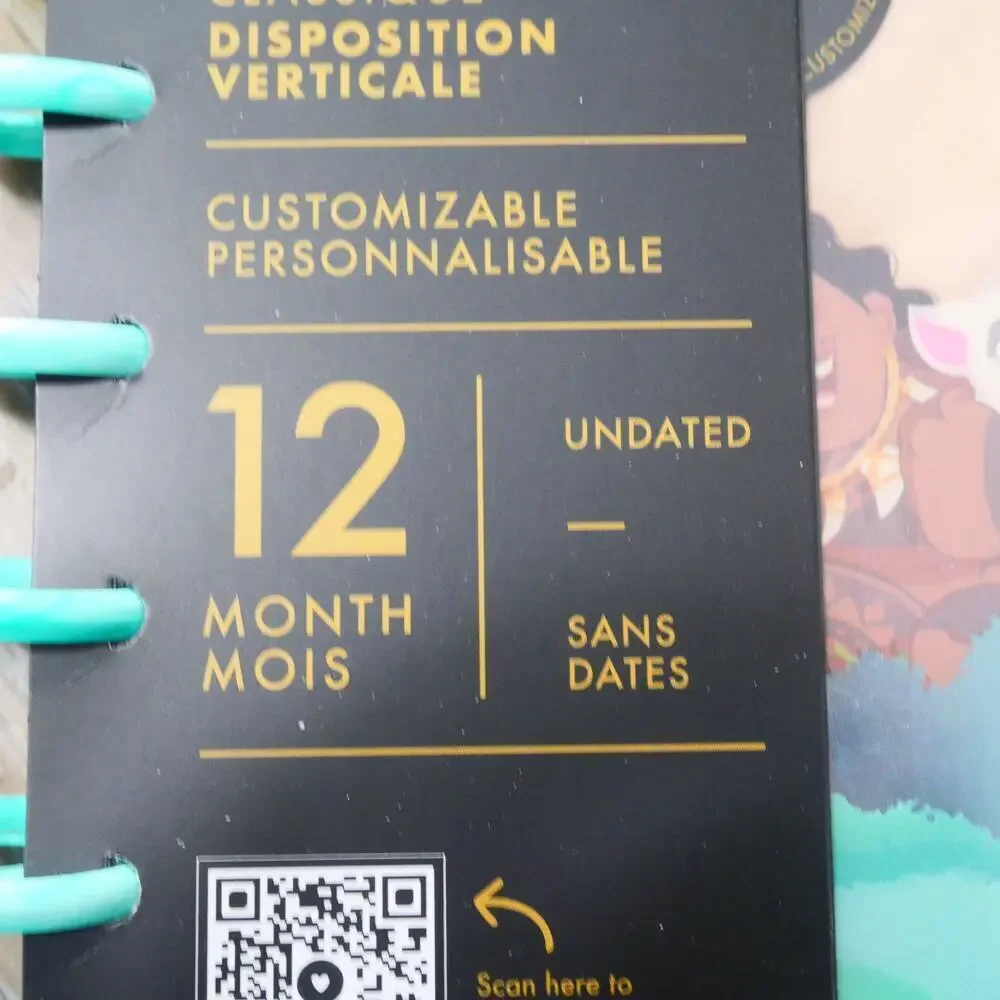 NEW Happy Planner Undated Disney Moana Customizable Classic Planner Vertical Lay